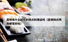 昆明有什么好吃的韩式料理店吗（昆明韩式烤肉哪家好吃）