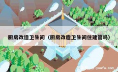 厨房改造卫生间（厨房改造卫生间住建管吗）