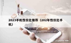 2023手机性价比推荐（202年性价比手机）