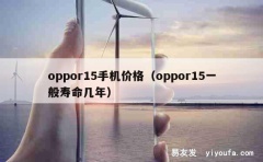 oppor15手机价格（oppor15一般寿命几年）