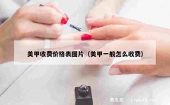 美甲收费价格表图片（美甲一般怎么收费）