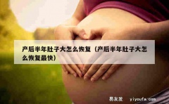 产后半年肚子大怎么恢复（产后半年肚子大怎么恢复最快）