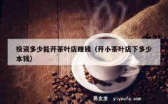 投资多少能开茶叶店赚钱（开小茶叶店下多少本钱）