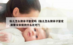 胎儿怎么做亲子鉴定吗（胎儿怎么做亲子鉴定,需要父亲提供什么比