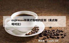 espresso和美式咖啡的区别（美式咖啡对比）