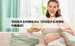 孕妇在什么时候吃dha（孕妇在什么时候吃叶酸最好）