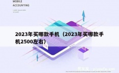 2023年买哪款手机（2023年买哪款手机2500左右）