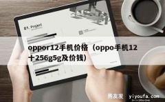 oppor12手机价格（oppo手机12十256g5g及价钱