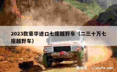 2023款豪华进口七座越野车（二三十万七座越野车）