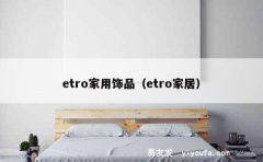 etro家用饰品（etro家居）