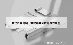 武汉沙发定制（武汉哪里可以定做沙发垫）