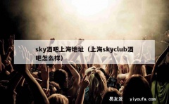 sky酒吧上海地址（上海skyclub酒吧怎么样）