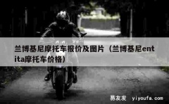 兰博基尼摩托车报价及图片（兰博基尼entita摩托车价格）