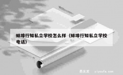 蚌埠行知私立学校怎么样（蚌埠行知私立学校电话）