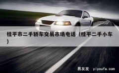 桂平市二手轿车交易市场电话（桂平二手小车）