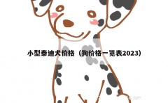 小型泰迪犬价格（狗价格一览表2023）