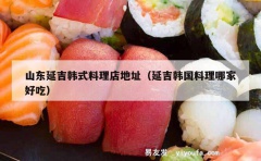 山东延吉韩式料理店地址（延吉韩国料理哪家好吃）