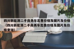 四川新能源二手商务车出售价格及图片及价格（四川新能源二手商务