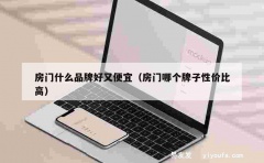 房门什么品牌好又便宜（房门哪个牌子性价比高）