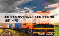 丰田皮卡车大全价格20万（丰田皮卡车价格 报价 20万）