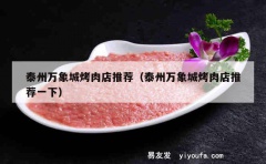 泰州万象城烤肉店推荐（泰州万象城烤肉店推荐一下）