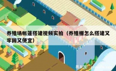 养殖场帐篷搭建视频实拍（养殖棚怎么搭建又牢固又便宜）