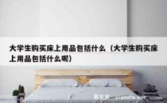 大学生购买床上用品包括什么（大学生购买床上用品包括什么呢）