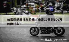 哈雷巡航摩托车价格（哈雷30万到100万的摩托车）