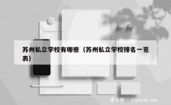 苏州私立学校有哪些（苏州私立学校排名一览表）