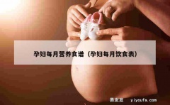 孕妇每月营养食谱（孕妇每月饮食表）