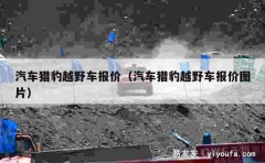 汽车猎豹越野车报价（汽车猎豹越野车报价图片）