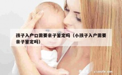 孩子入户口需要亲子鉴定吗（小孩子入户需要亲子鉴定吗）