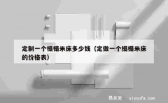 定制一个榻榻米床多少钱（定做一个榻榻米床的价格表）