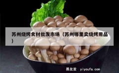 苏州烧烤食材批发市场（苏州哪里卖烧烤用品）