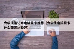 大学生笔记本电脑显卡推荐（大学生电脑显卡什么配置比较好）