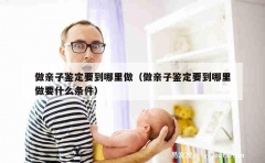 做亲子鉴定要到哪里做（做亲子鉴定要到哪里做要什么条件）