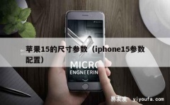 苹果15的尺寸参数（iphone15参数配置）