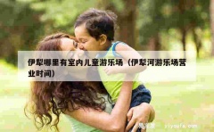 伊犁哪里有室内儿童游乐场（伊犁河游乐场营业时间）