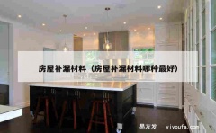 房屋补漏材料（房屋补漏材料哪种最好）